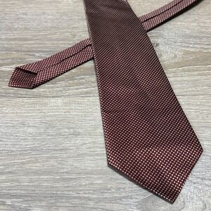Arsenal Handmade Luxury Polyester Acetate Neck Tie Burgandy Light Cream White